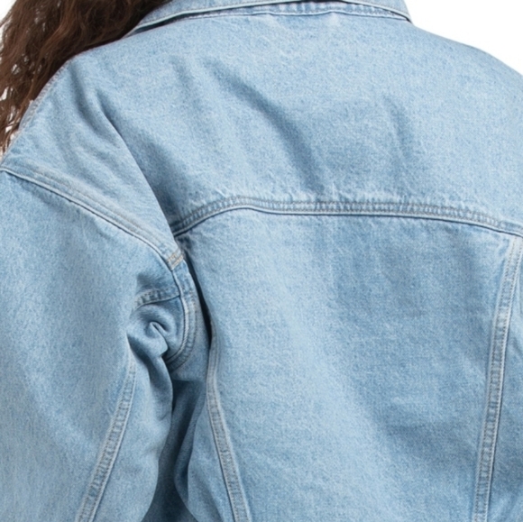 🔹️Levi's 🔹️ Blue 90's Trucker Coast To Coast Denim  Floral Embroidery Jacket - Picture 4 of 4